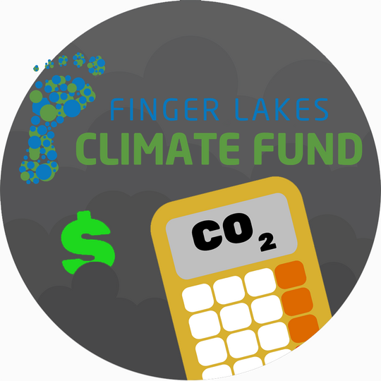Finger Lakes Climate Fund footprint logo with calculator